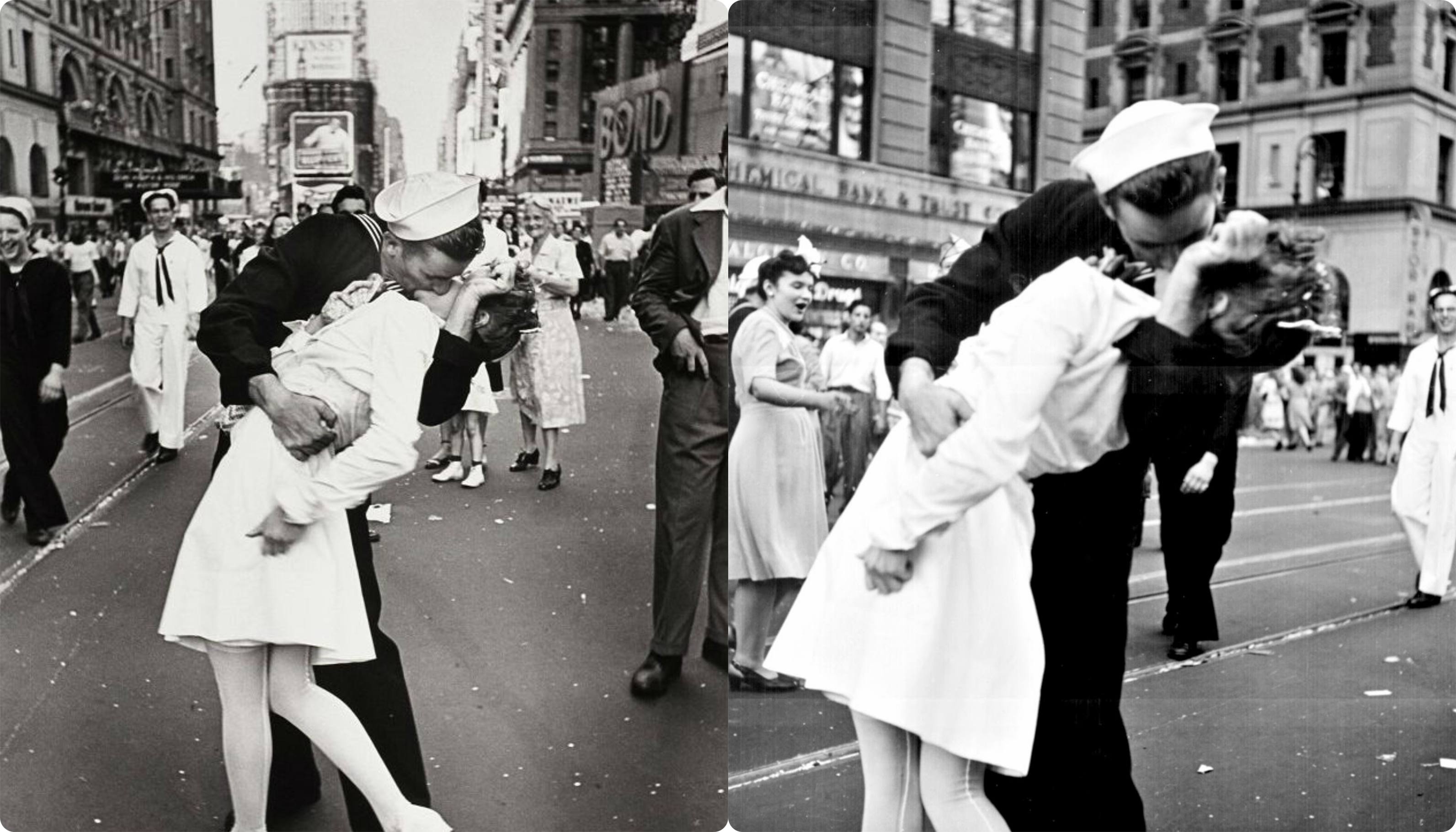 Фотография поцелуй на таймс сквер